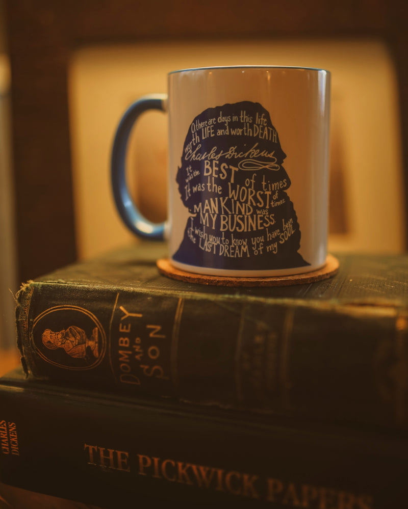 Charles Dickens Mug - Blue