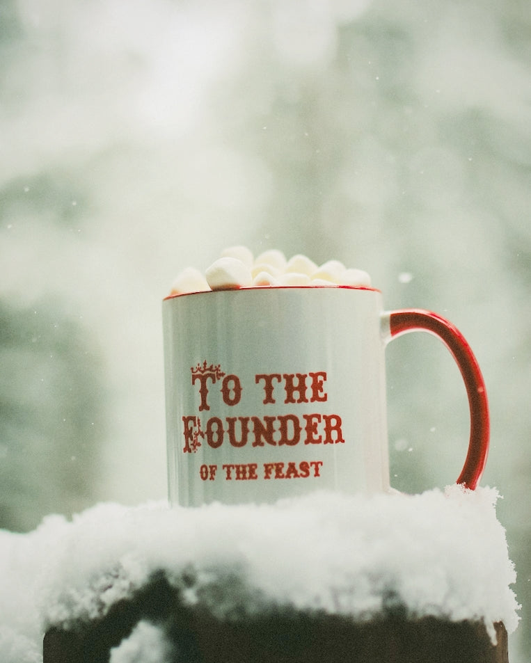 A Christmas Carol Mug - The Founder of the Feast - Red Handle and Inside (Founder)