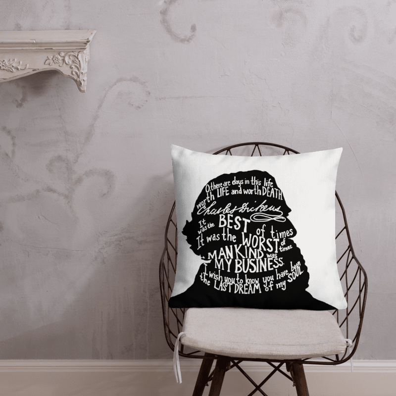 Charles Dickens Premium Throw Pillow