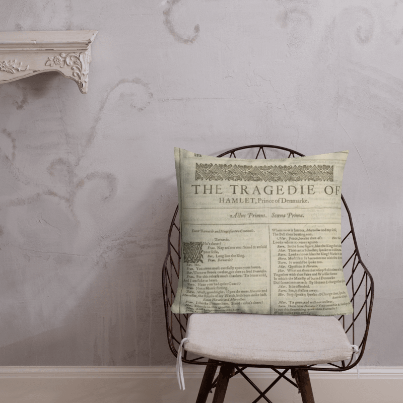 Shakespeare's Hamlet Premium Throw Pillow
