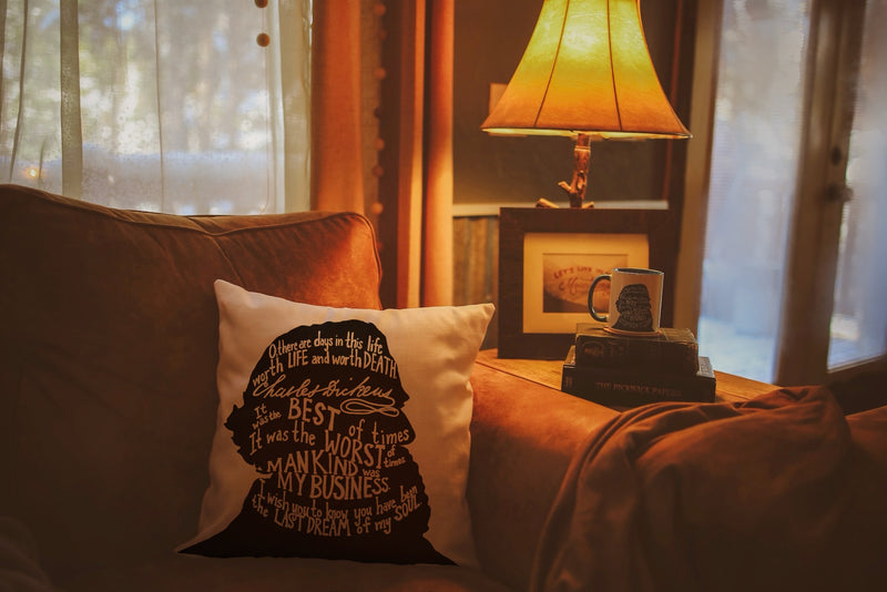 Charles Dickens Premium Throw Pillow