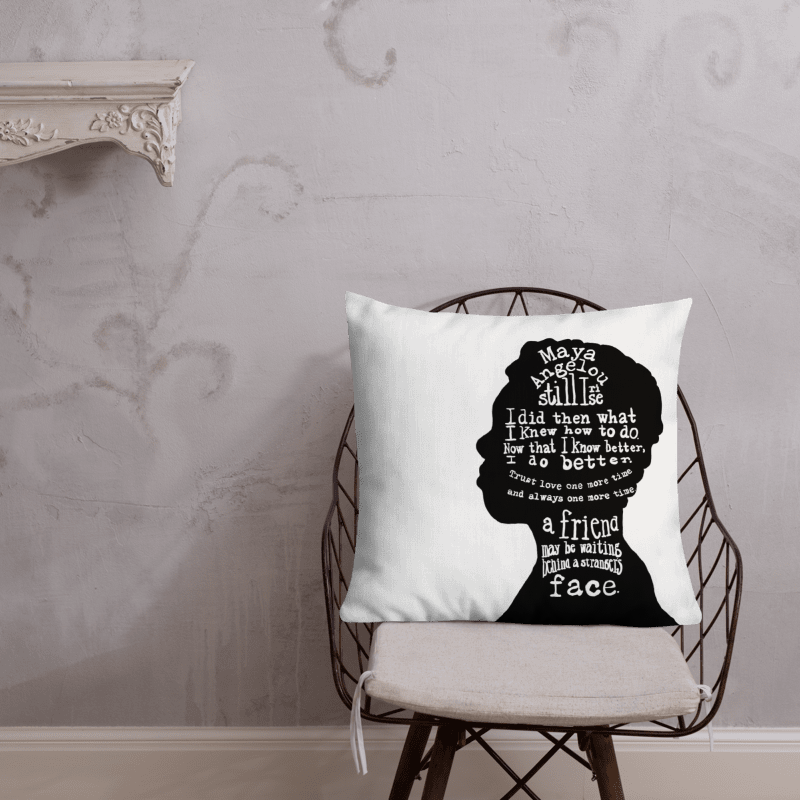 Maya Angelou Premium Throw Pillow
