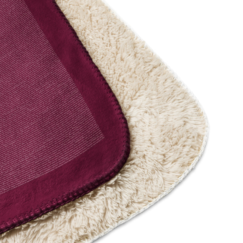 Romeo and Juliet Full Text Sherpa Blanket - Deep Red