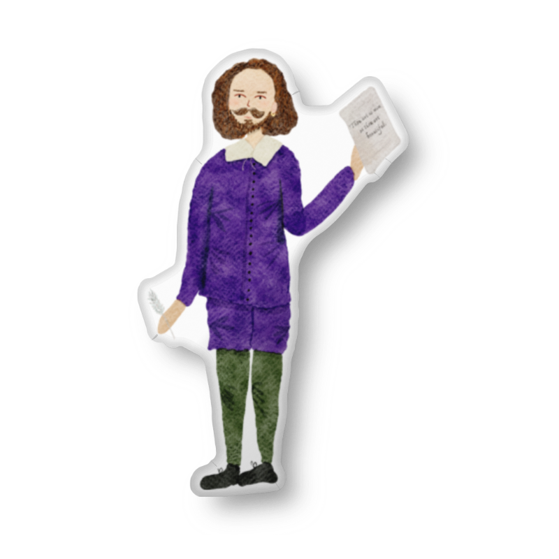 William Shakespeare Soft Pillow Friend - Full Body