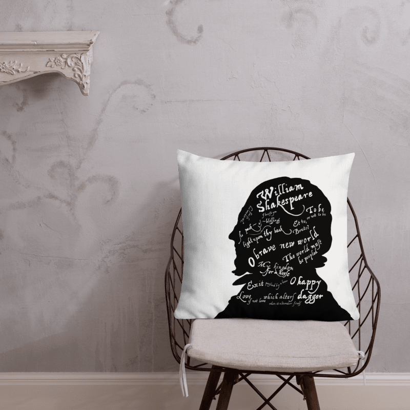 William Shakespeare Premium Throw Pillow