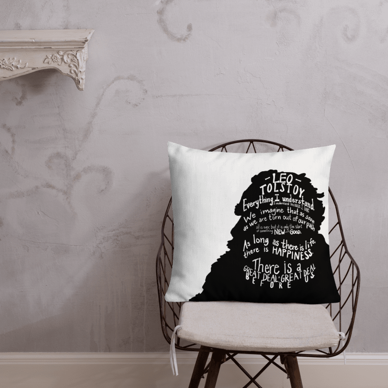 Leo Tolstoy Premium Throw Pillow