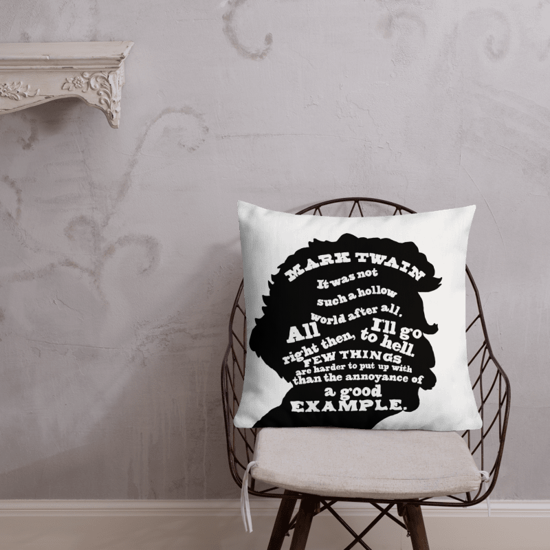 Mark Twain Premium Throw Pillow