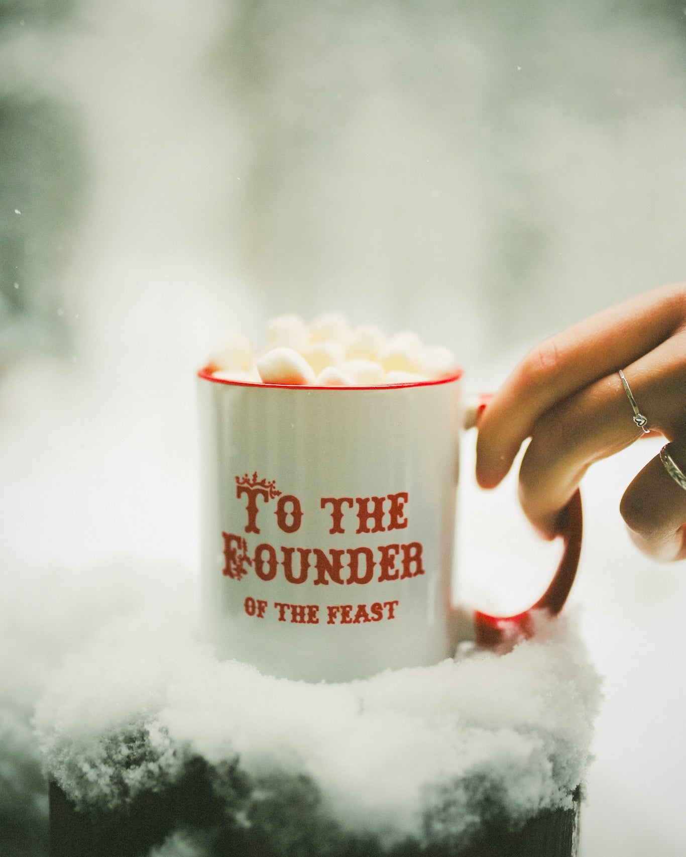 A Christmas Carol Mug - The Founder of the Feast - Red Handle and Inside (Founder)