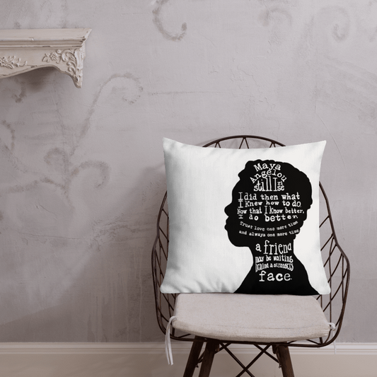 Maya Angelou Premium Throw Pillow